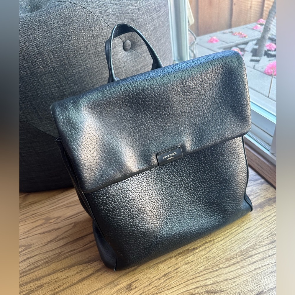 Storksak St. James Leather Convertible Diaper Backpack